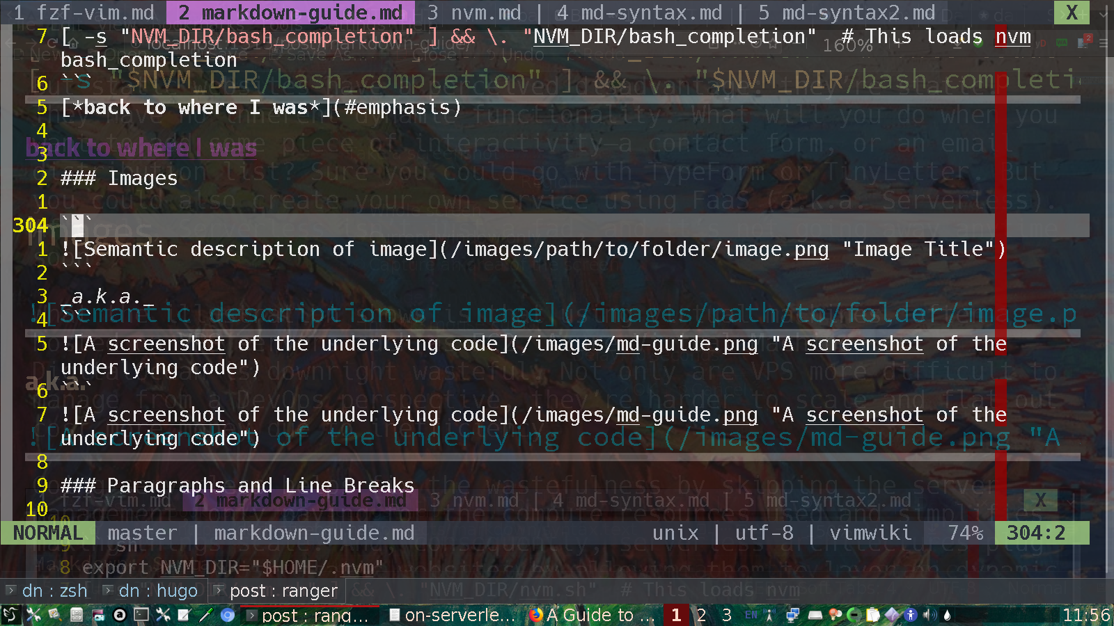 A screenshot of the underlying code
